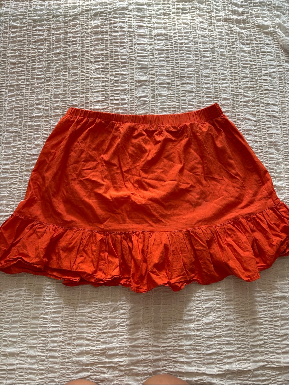 ASOS Bright Orange Ruffle Mini Skirt - Picture 2 of 3